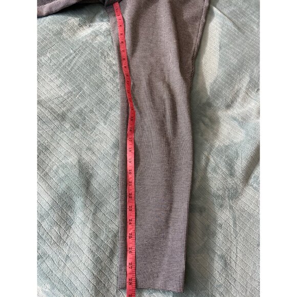 Talbots Womens Pants Size 10 Black Gray Checked Pattern Slim Fit Preppy - Picture 7 of 8